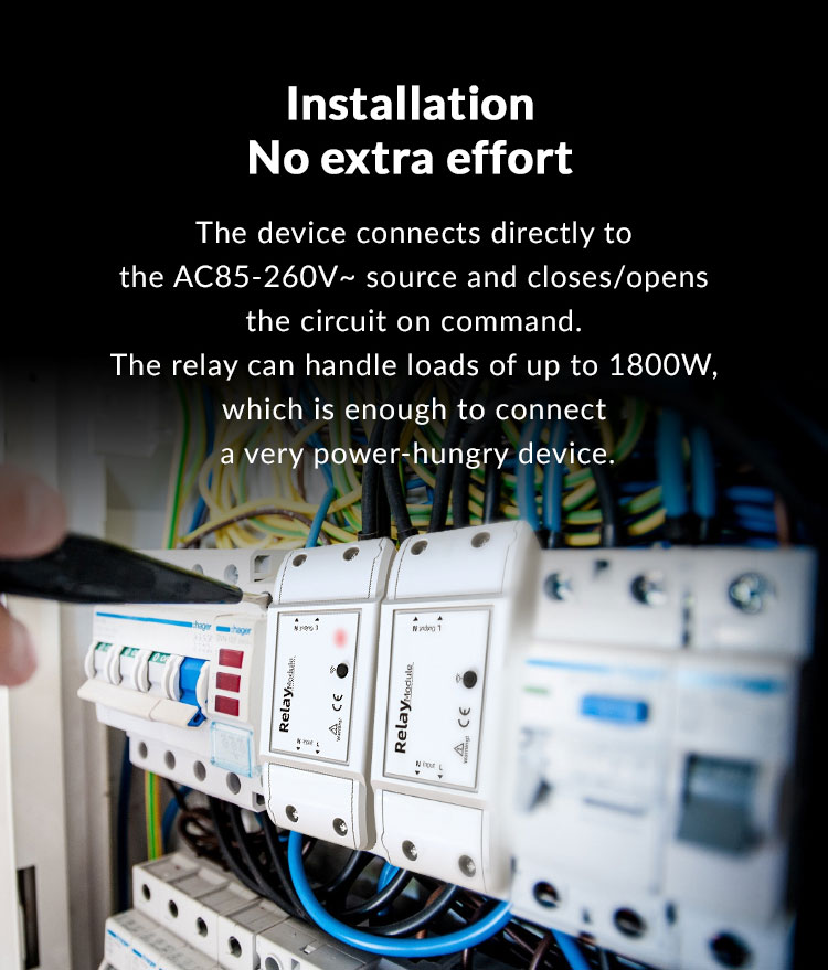 OPAX RELAY-35A 1800W sigorta panosu kurulumu ve yüksek güç desteği