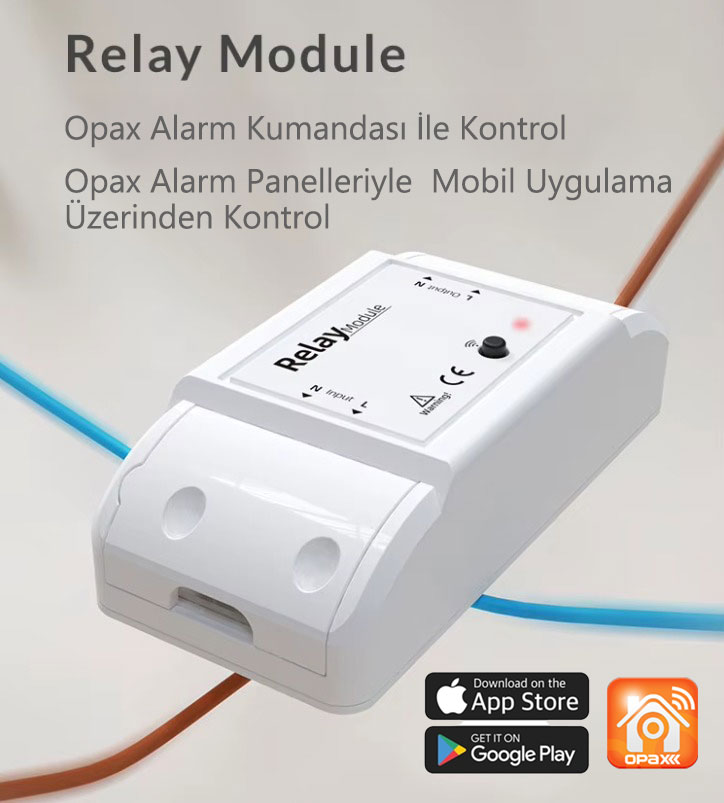 OPAX RELAY-35A Akıllı Switch ile 6 farklı cihaz kontrolü, lamba, siren, kumanda