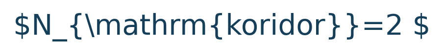 Matematik formülü: N\_{\mathrm{koridor}}=2 \