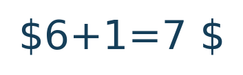 Matematik formülü: 6+1=7 \