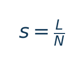 Matematiksel hesap: s=\frac{L}{N} \