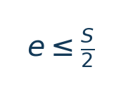 Matematiksel hesap: e\leq\frac S2 \