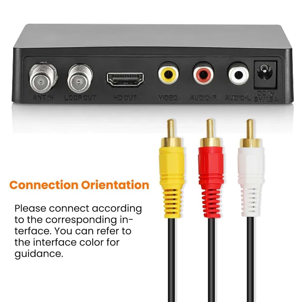 6 Metre 3 RCA - 3 RCA Kompozit AV Kablosu | Stereo Ses ve Video Bağlantısı
