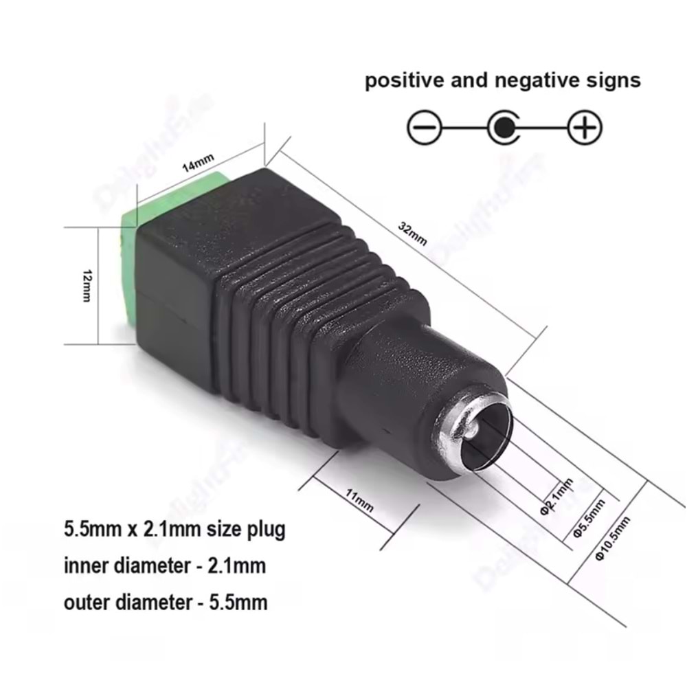 UTP POWER PLUG SOKETSİZ / DİŞİ POWER JACK
