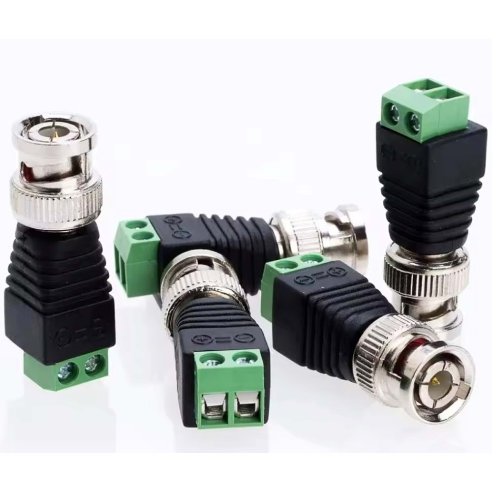 BNC ERKEK KONNEKTÖR / UTP POWER PLUG SOKETSİZ (CAT5/CAT6)
