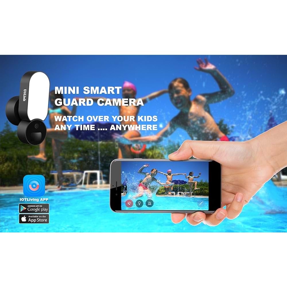 OPAX-60120 PROJEKTÖRLÜ WiFi KAMERA / ALARM / KARŞILIKLI KONUŞMA / HAREKET SENSÖRÜ / SD KART DESTEĞİ