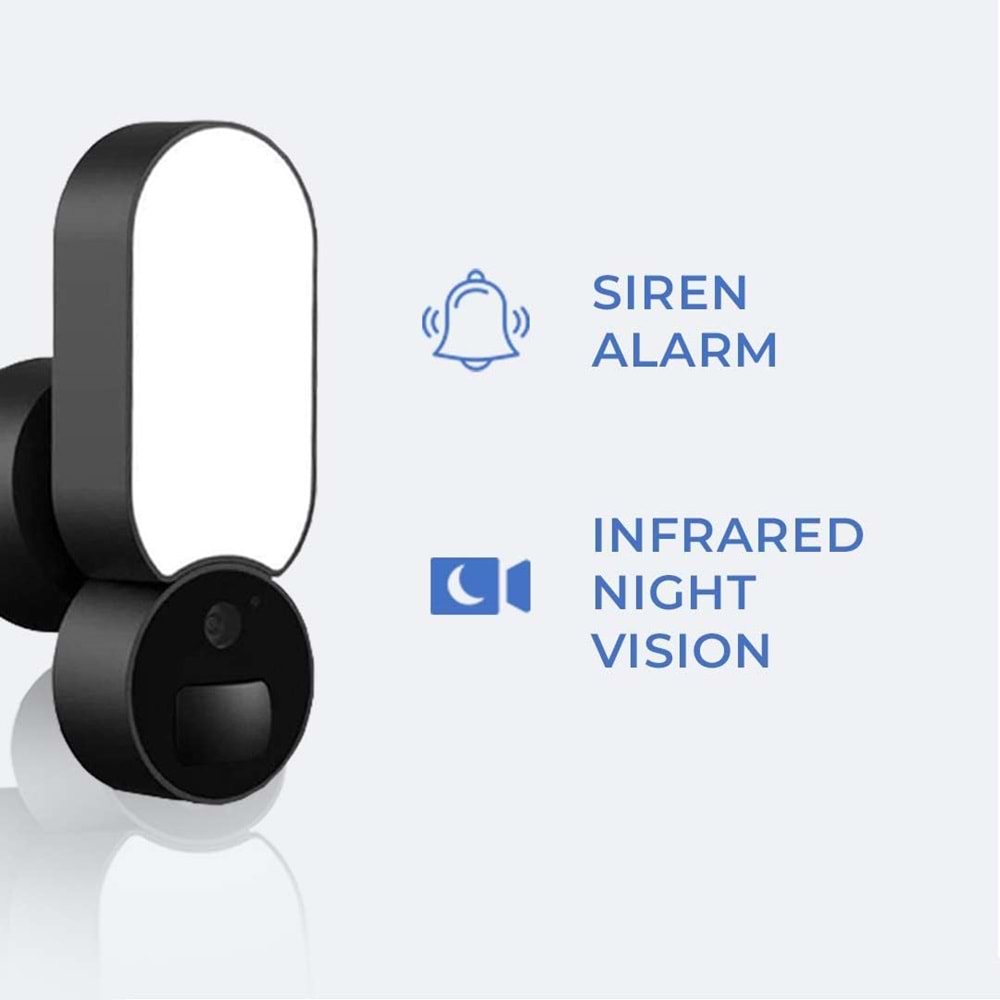 OPAX-60120 PROJEKTÖRLÜ WiFi KAMERA / ALARM / KARŞILIKLI KONUŞMA / HAREKET SENSÖRÜ / SD KART DESTEĞİ