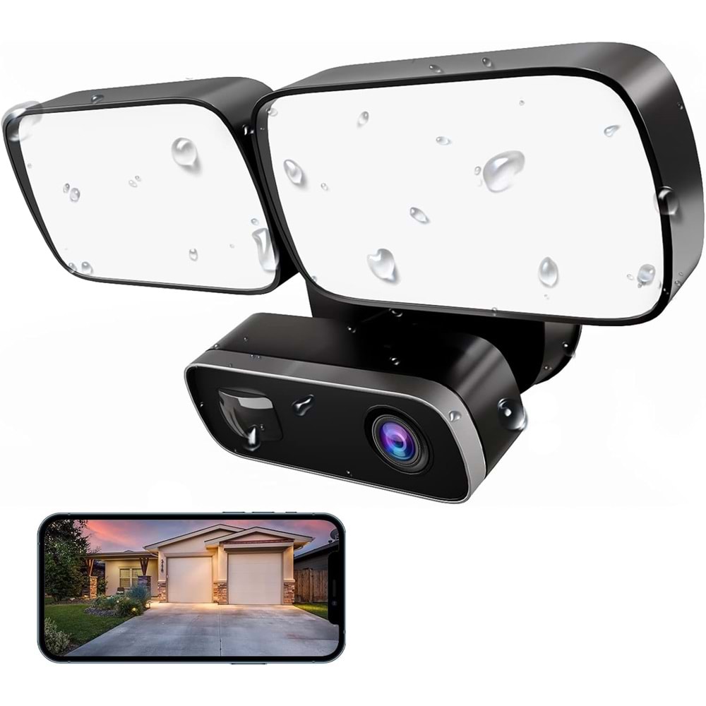 OPAX-90120 PROJEKTÖRLÜ WiFi KAMERA / ALARM / KARŞILIKLI KONUŞMA / HAREKET SENSÖRÜ / SD KART DESTEĞİ