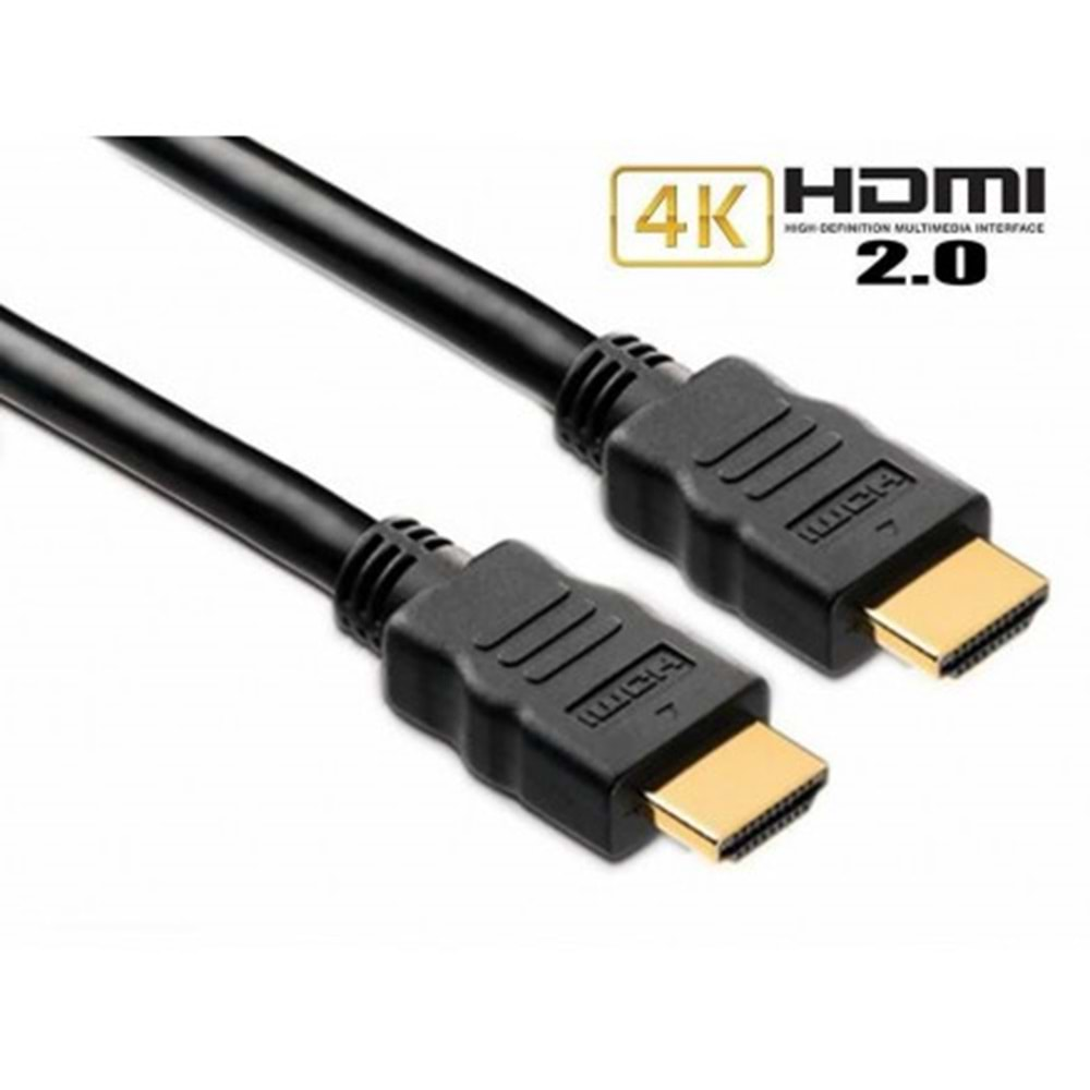 5 Metre HDMI 3D + 4K UHD Erkek / Erkek Altın Uç Kablo