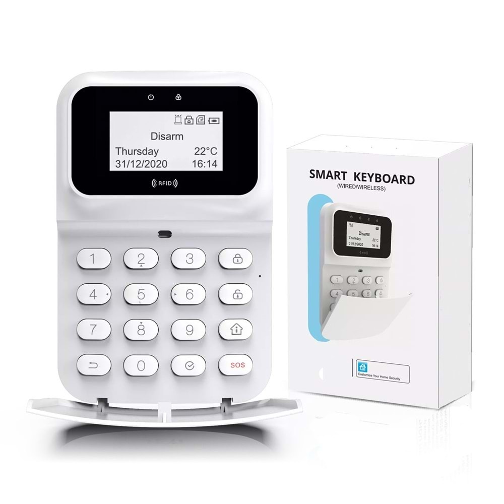 SZR-77 KABLOSUZ KEYPAD /TUŞ TAKIMI LİTYUM PİLLİ ( OPAX MARKALI ALARM PANELLERİNİ DESTEKLER)