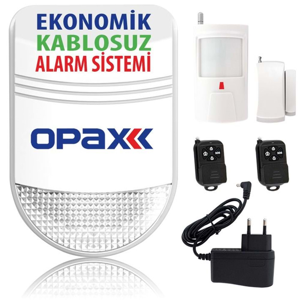 BGR-06 EKONOMİK ALARM SİSTEMİ (SİREN+PIR+MANYETİK KONTAK+2 ADET KUMANDA+ADAPTÖR)