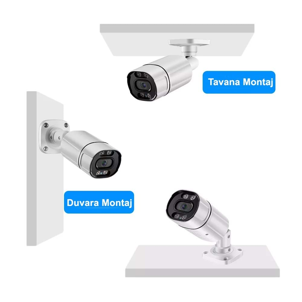 OPAX-3783 3MP IP TFT CARD DESTEĞİ H.265+ 4 WARM LIGHT FULL COLOR 3.6 MM METAL BULLET CAMERA