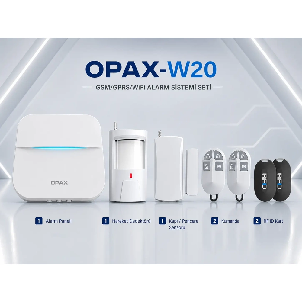 OPAX-W20-S GPRS/GSM/WiFi Kablosuz Alarm Sistemi