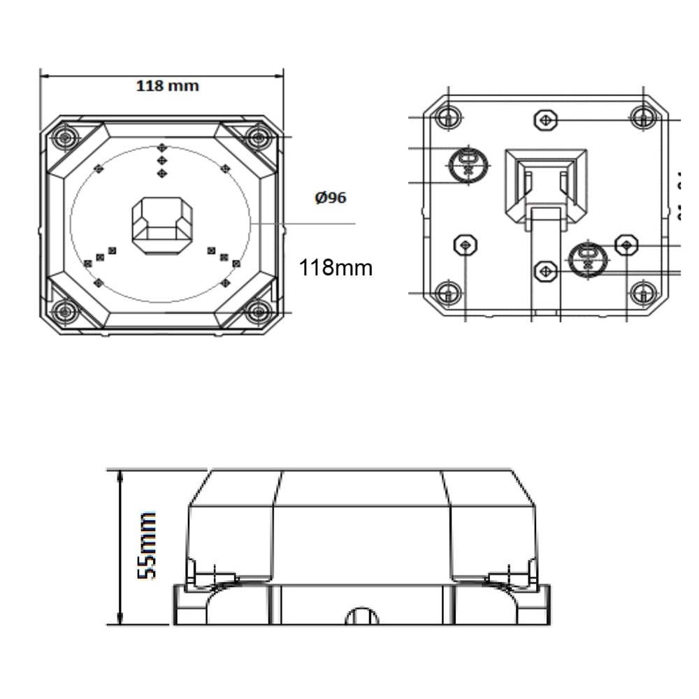 CAMBOX LOTUS JB 411 JUNCTION BOX WHITE