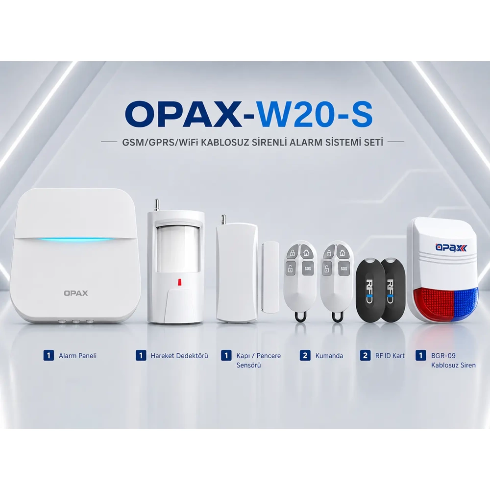 ARD-575+ BGR-09 GPRS/GSM/WİFİ KABLOSUZ ALARM PANELİ ve BGR-09 KABLOSUZ SİRENLİ (1 Yıl AHM Ücretsiz)