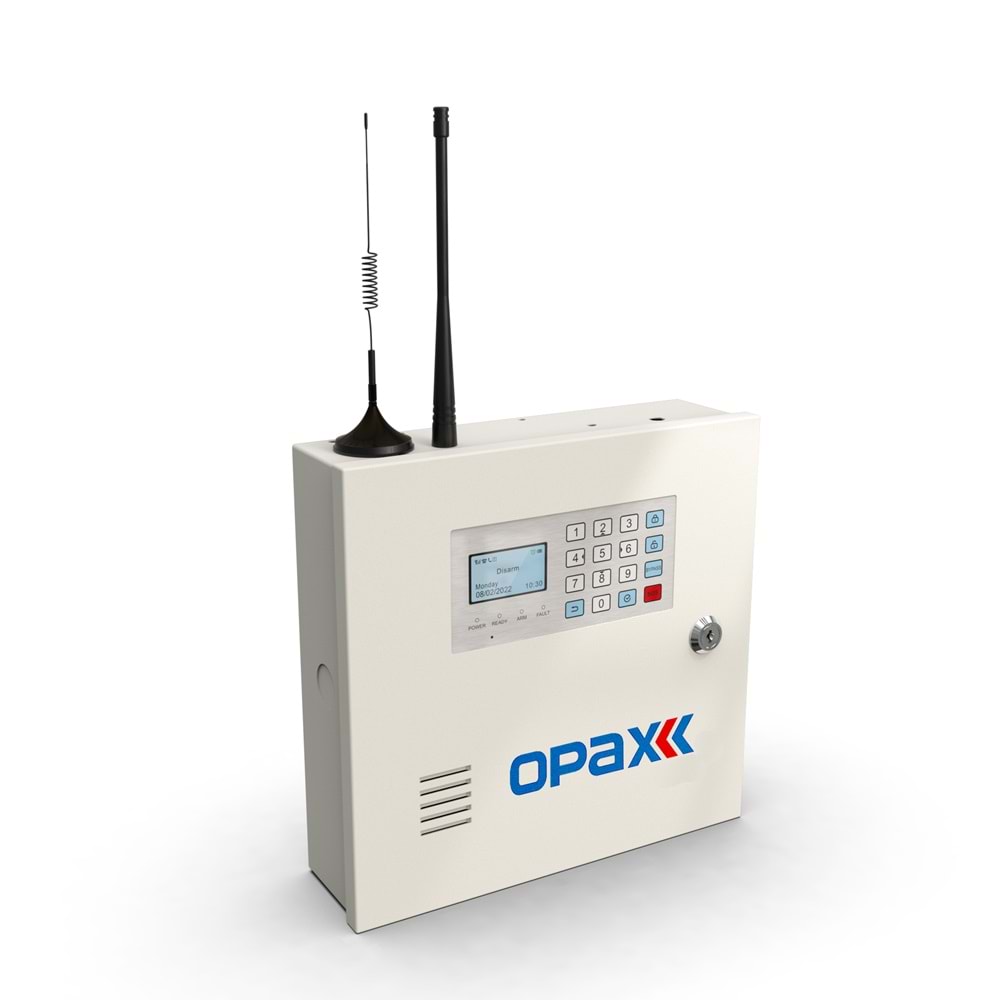 OPAX-2545 PSTN ÖZELLİKLİ KABLOLU & KABLOSUZ ALARM PANELİ