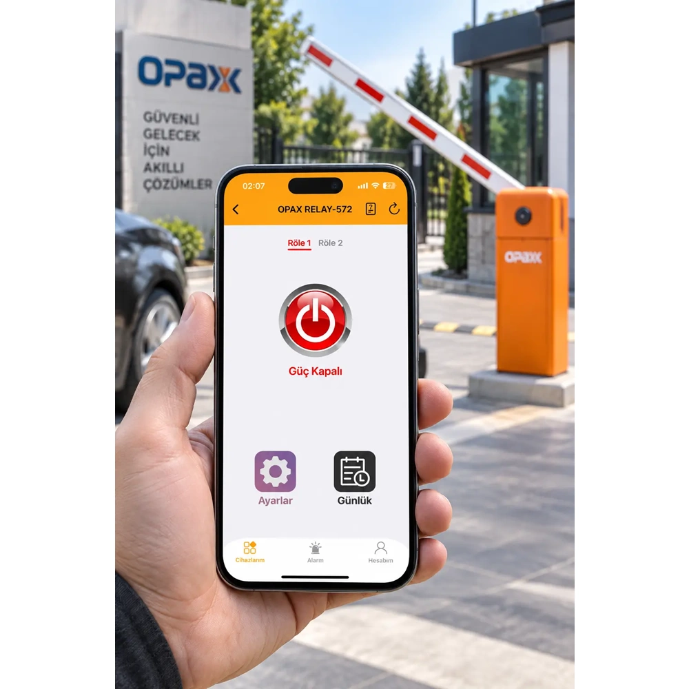 OPAX RELAY-572 Mobil Uygulamalı Telefonla Kapı ve Bariyer Açma Modülü