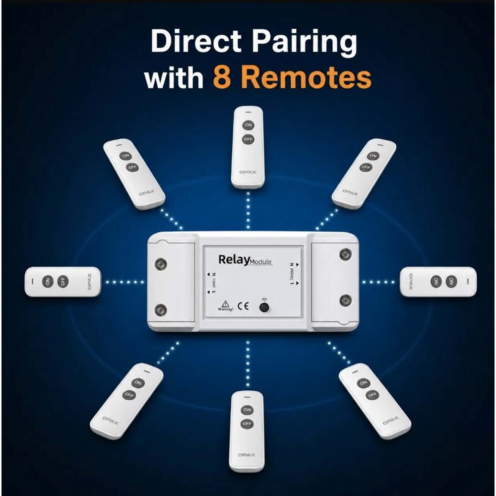 OPAX RELAY-35A Akıllı Röle Modülü / Akıllı Switch / Relay Module 220V-1800W