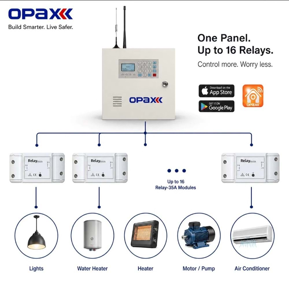 OPAX RELAY-35A Akıllı Röle Modülü / Akıllı Switch / Relay Module 220V-1800W