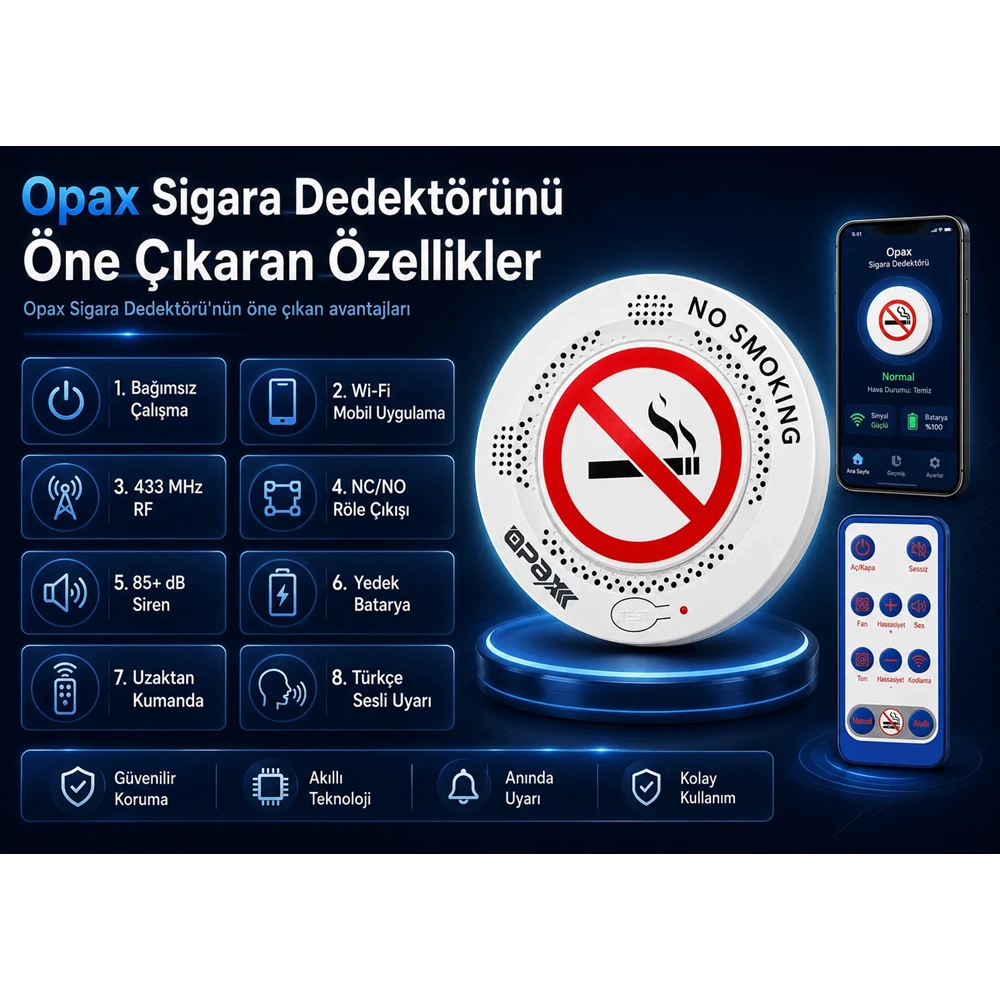 OPAX-V200 PRO Wi-Fi Sigara ve Vape Dedektörü