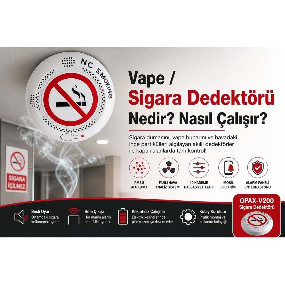 OPAX-V200 Sigara Dedektörü