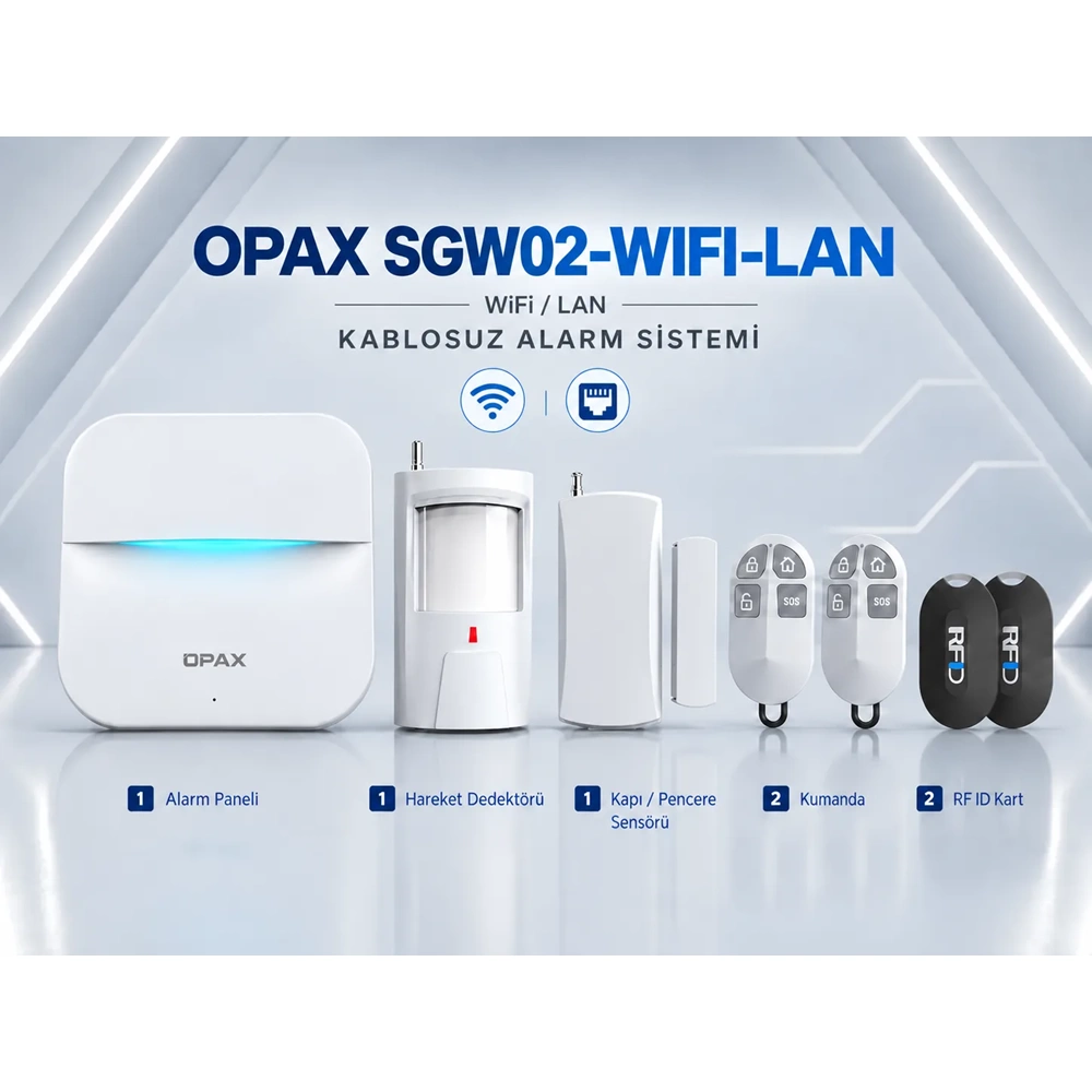 OPAX SGW02-WIFI-LAN WiFi LAN Kablosuz Alarm Sistemi