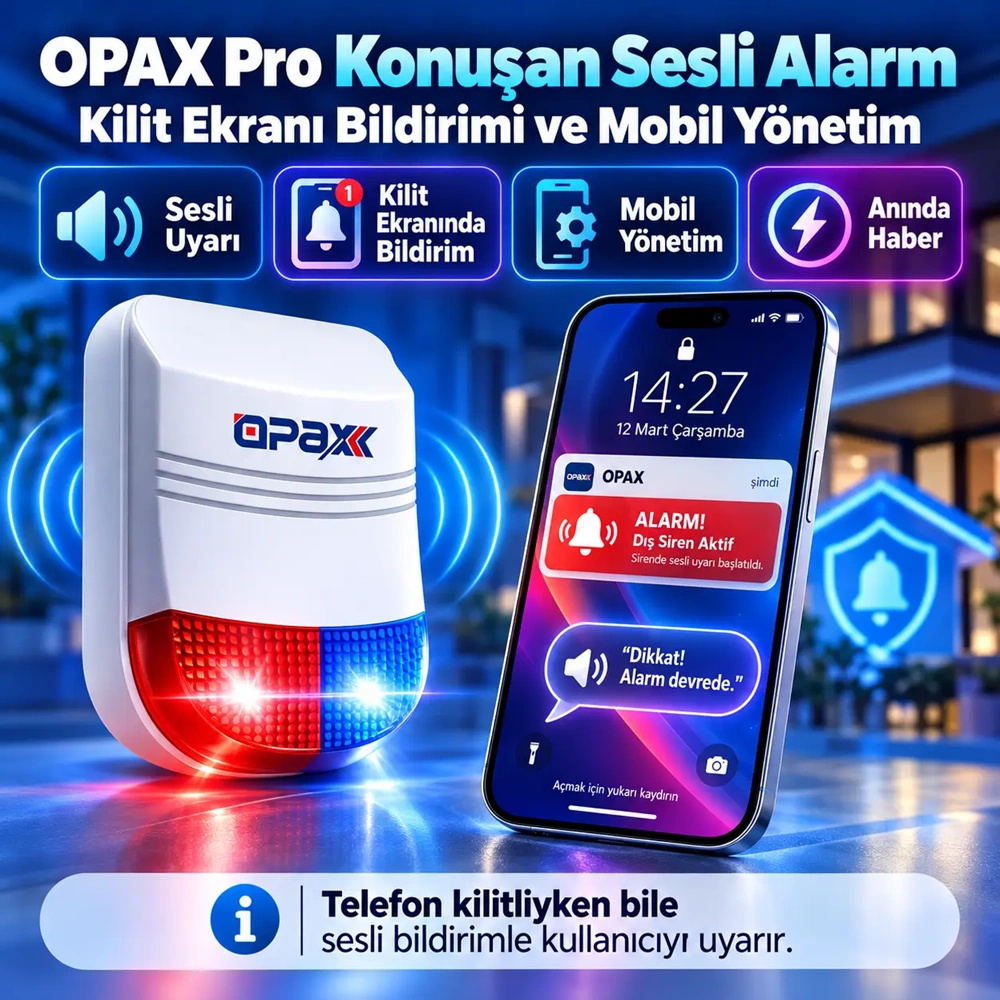 OPAX BGR-13CO WiFi Kablosuz Karbonmonoksit Alarm Sistemi