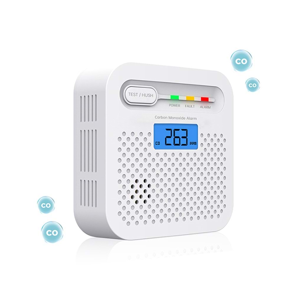 OPAX Y100A-AA-W WiFi + RF İnterlink Akıllı Karbonmonoksit Alarmı Tuya ve Opax Uyumlu