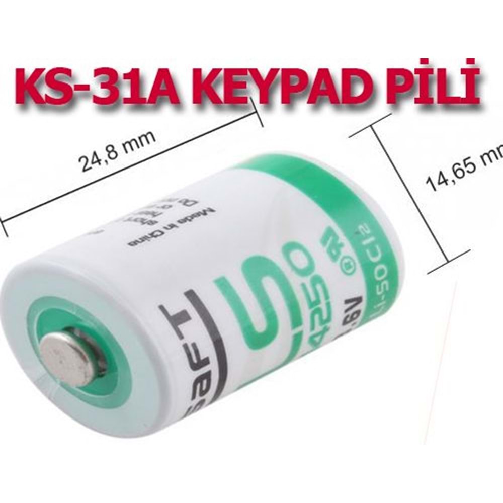 LS14250 3.6V Lityum Pil (KS-31A Keypad Uyumlu)