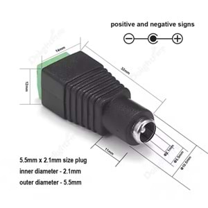 UTP POWER PLUG SOKETSİZ / DİŞİ POWER JACK