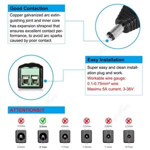 UTP POWER PLUG SOKETSİZ / DİŞİ POWER JACK