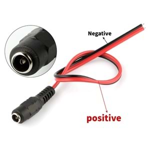 DC 12V DİŞİ KABLOLU BESLEME JACKI 0.15M