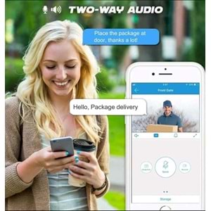 OPAX-60120 PROJEKTÖRLÜ WiFi KAMERA / ALARM / KARŞILIKLI KONUŞMA / HAREKET SENSÖRÜ / SD KART DESTEĞİ