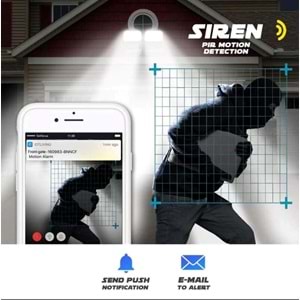 OPAX-60120 PROJEKTÖRLÜ WiFi KAMERA / ALARM / KARŞILIKLI KONUŞMA / HAREKET SENSÖRÜ / SD KART DESTEĞİ