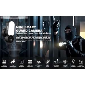 OPAX-60120 PROJEKTÖRLÜ WiFi KAMERA / ALARM / KARŞILIKLI KONUŞMA / HAREKET SENSÖRÜ / SD KART DESTEĞİ