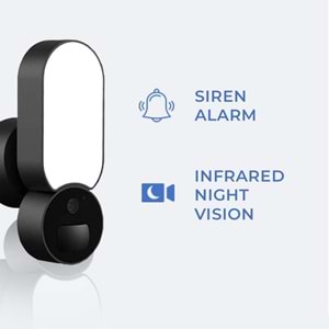 OPAX-60120 PROJEKTÖRLÜ WiFi KAMERA / ALARM / KARŞILIKLI KONUŞMA / HAREKET SENSÖRÜ / SD KART DESTEĞİ