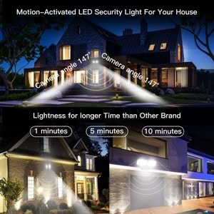 OPAX-90120 PROJEKTÖRLÜ WiFi KAMERA / ALARM / KARŞILIKLI KONUŞMA / HAREKET SENSÖRÜ / SD KART DESTEĞİ