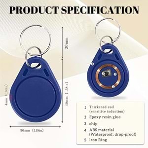 Göster Geç Şifrematik Proximity Anahtarlık (Key Tag CHAIN)