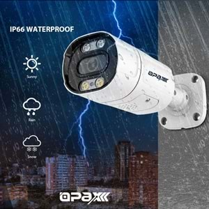 OPAX-3783 3MP IP TFT CARD DESTEĞİ H.265+ 4 WARM LIGHT FULL COLOR 3.6 MM METAL BULLET CAMERA