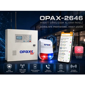 OPAX-2646 BGR-10 Kablolu Sirenli Akülü GPRS/GSM Ev ve İşyeri Alarm Seti