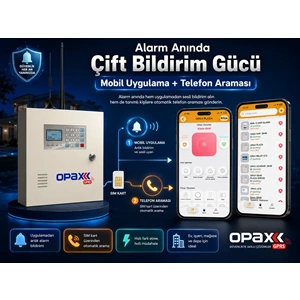 OPAX-2646 BGR-09 Kablosuz Sirenli Akülü GPRS/GSM Ev ve İşyeri Alarm Seti