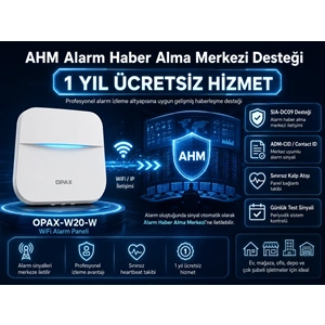 OPAX-W20-W Beyaz WiFi Kablosuz Alarm Sistemi