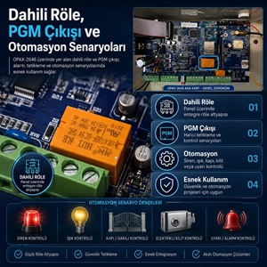 OPAX-2545LAN PSTN & LAN Network Kablolu ve Kablosuz Alarm Paneli