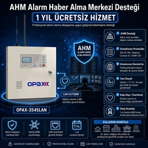 OPAX-2545LAN PSTN & LAN Network Kablolu ve Kablosuz Alarm Paneli