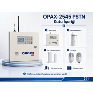 OPAX-2545 PSTN Kablolu ve Kablosuz Alarm Paneli
