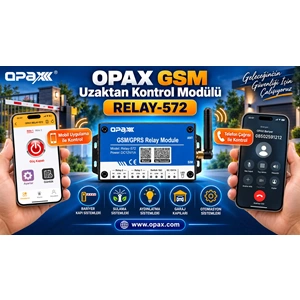 OPAX RELAY-572 Mobil Uygulamalı Telefonla Kapı ve Bariyer Açma Modülü