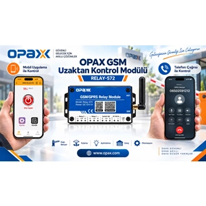 OPAX RELAY-572 Mobil Uygulamalı Telefonla Kapı ve Bariyer Açma Modülü