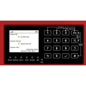 OPAX-WF868-4G-LAN Adresli Kablosuz Yangın Alarm Kontrol Paneli (868mhz) EN-54 Sertifikalı