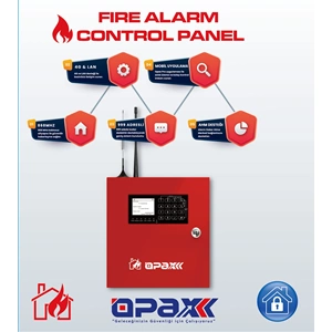 OPAX-WF868-4G-LAN Adresli Kablosuz Yangın Alarm Kontrol Paneli (868mhz) EN-54 Sertifikalı