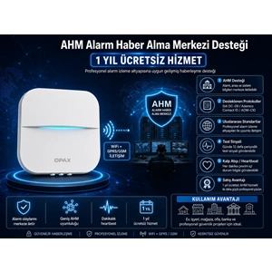 OPAX-W20-BEYAZ+BGR-09 GPRS I WİFİ & BGR-09 KABLOSUZ SİRENLİ ALARM SİSTEMİ (1 YIL AHM ÜCRETSİZ)